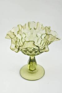 lot 72 image: Green Depression Glass Candy Dish