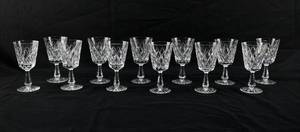 lot 80 image: Set of 12 Waterford Crystal Kinsale Port Wine Goblets