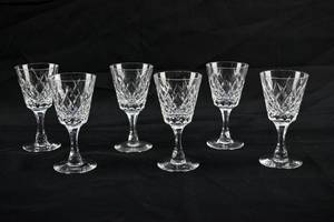 lot 101 image: Set of 6 Royal Brierley Crystal Windsor Wine Glasses