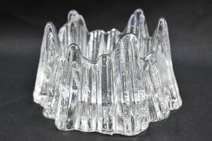 lot 123 image: Nybro Sweden Volcano Clear Glass Dish