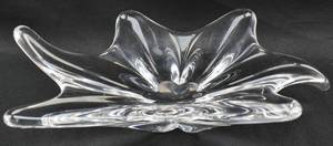 lot 9 image: Baccarat Freeform Clear Glass Dish