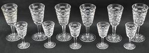 lot 166 image: Waterford Crystal Set of 5 Cordial Glasses & Set of 6 Sherry Glasses