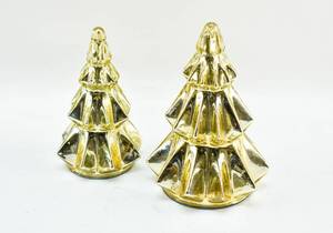 lot 92 image: Pair of Tag Home Decor Mercury Glass Miniature Christmas Trees