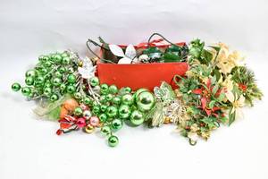 lot 141 image: Assortment of Holiday Fake Florals for Centerpieces and Arrangements