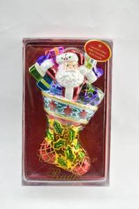 lot 145 image: 2004 Christopher Radko Christmas Trinket Box  Candy Tin in Original Packaging