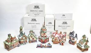 lot 119 image: Group of 8 Heritage Village North Pole Series Porcelain Statuettes