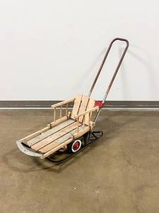 lot 188 image: Vintage Wooden Childs Push Sled