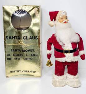 lot 196 image: A Santa Creation Battery Operated Moving Santa c. 1950
