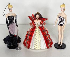 lot 320 image: 3 Hallmark Keepsake Barbie Collectors Series Christmas Ornaments