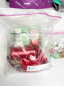 lot 58 image: Box of Assorted Holiday Gift Wrapping Supplies