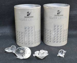 lot 18 image: 3 Swarovski Crystal Animals Figures