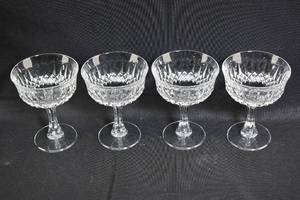 lot 47 image: 4 Cut Glass Coup Glasses