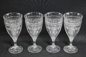 lot 81 image: Set of 4 Mikasa Crystal Titan Goblet Glasses