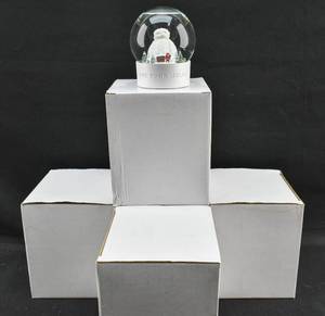lot 326 image: 5 Love Your Melon White Snow Globes