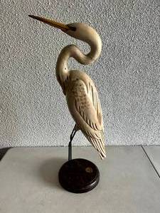 Ducks Unlimited Special Edition 1989-1990 Great Eget Wood Carved on Wood Platform
