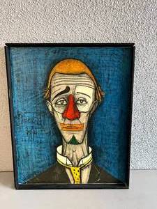 Sad Clown Original Oil by Bernard 55 Buffet