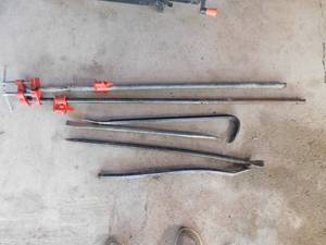lot 117 image: Crow bar Lot W Pole Clamps