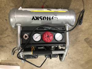 Husky 1 Gal. Portable Electric-Powered Silent Air Compressor  Customer Returns See Pictures