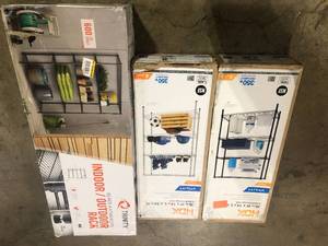 Lot of Assorted Storage Shelving Various Models and Conditions  Customer Returns See Pictures