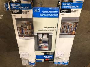 Lot of 3 Closet Organizers Various Sizes and Conditions Customer Returns See Pictures