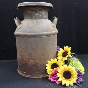 lot 33 image: VINTAGE MILK CAN