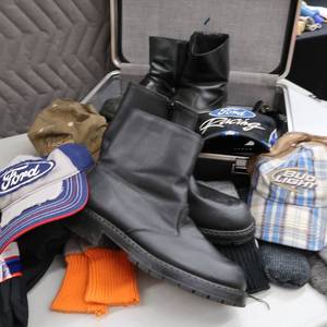 lot 103 image: MENS LOT. MARTINO LEATHER BOOTS.
