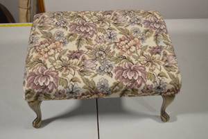 Floral Print Footstool