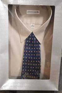 Pierre Cardin Designer Dress Shirt 100% Silk Tie