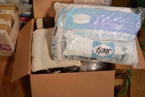 Assorted Lot - Pillows, Carpet, Pots