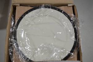Set of Carico Mystique Fine China Cups, Plates of Various Size, Manet 12pc Silverware - 6 Boxes