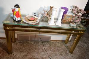 Glass Console Table - Contents Not Included