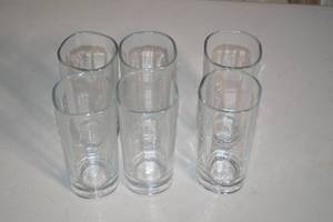 6ct Large Glass Drinking Cups