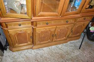 Large Glass Hutch for Storage - Contents Not Included