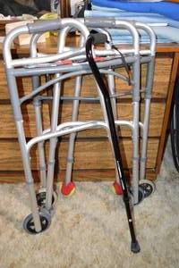 2ct Foldable Walkers, Cane