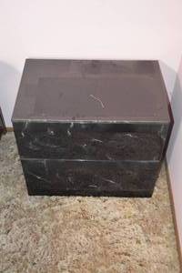 Night Stand with Decorative Stonework