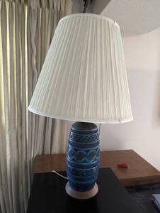 Blue Decorative Table Lamp - No Bulb