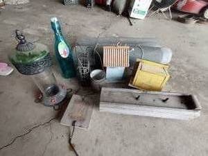 lot 16 image: Misc. Lot of Garden Decor and Other