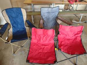 lot 25 image: Lot of 4 Folding Camp Chairs