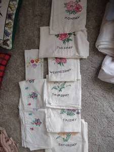 lot 51 image: Embroidered Dish Towels