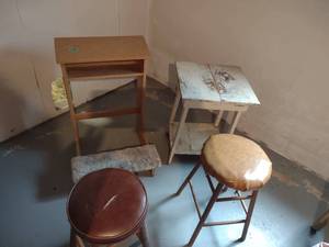 lot 138 image: Small Tables and Stools