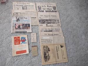 lot 151 image: Historic Newspapers, Hector Mirror, Star Tribune