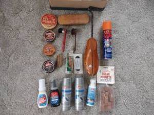 lot 152 image: Shoe Polish, Shoe Stretcher, Rags and More