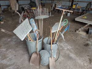 lot 158 image: Rakes, Shovels, Hoes and More