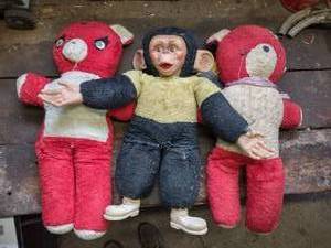 lot 160 image: Old Monkey And Teddy Bears
