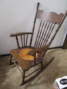 Antique Press Back Rocker