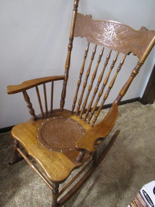 Antique Press Back Rocker