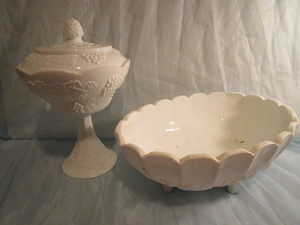 Milk Glass Serving Pieces