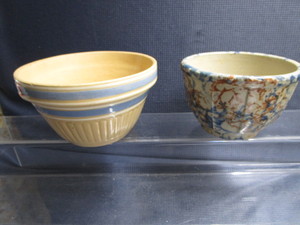 Spongeware & Blue Band Bowls