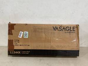 lot 300 image: VASAGLE Ladder Shelf, 4-Tier Bookshelf - Rustic Brown and Black