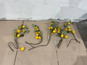 lot 209 image: LOT OF 5 - Artificial Lemon Branches